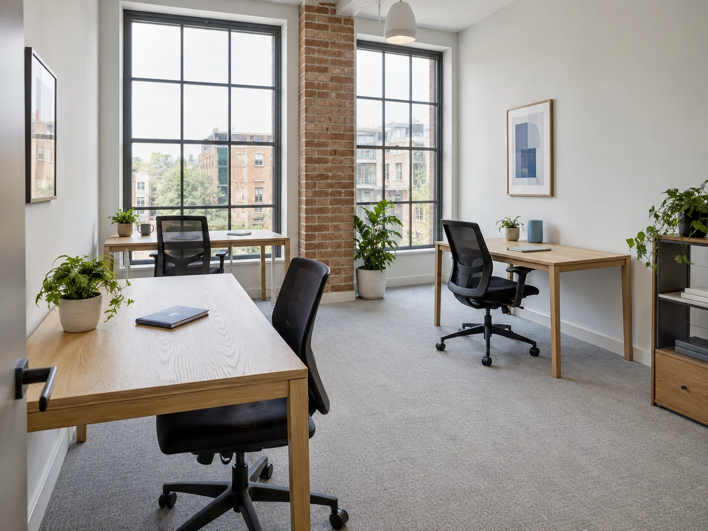 Illustrative light-filled workspace